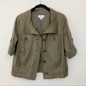 Loft Utility Crop Green Jacket